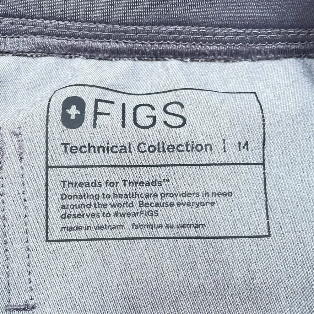 🚩SOLD 🚩 FIGS Zamora Jogger Scrub Pants Medium Gray High Waist - Picture 8 of 10
